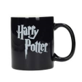 Taza Ceramica Logo Harry Potter Blanco Y Negro.